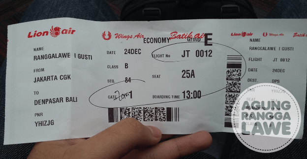 boarding pass Lion Air