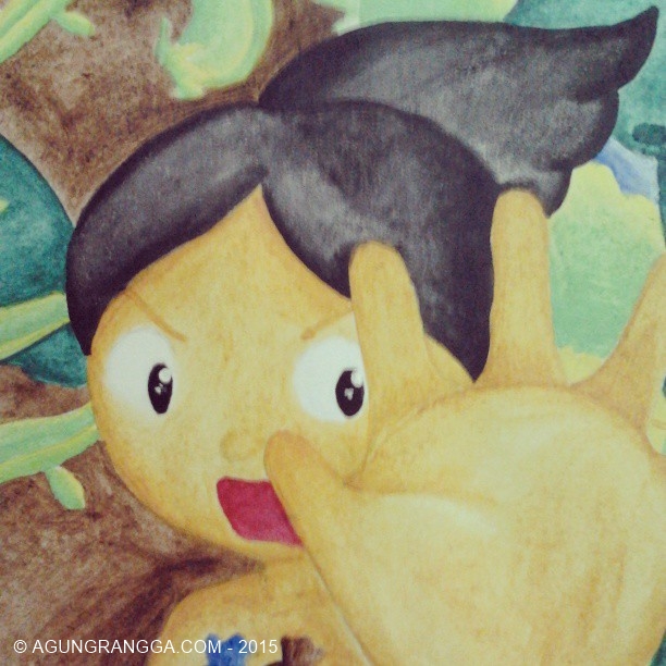 ilustrasi cerita rakyat timun mas