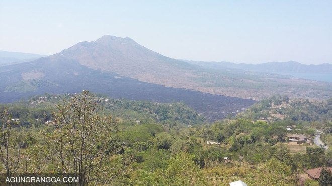 bagian yang terkena lahar gunung batur