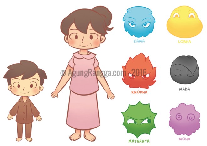 karakter buku cergam untuk tugas akhir saya