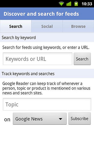 aplikasi Google Reader di Android