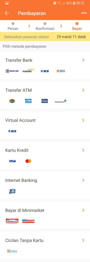 6 - Pilih metode pembayaran sesuai yang kamu inginkan